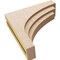 Ekena Millwork 4"W x 16"D x 16"H Thin Rockford Rough Cedar Woodgrain TimberThane Corbel, Primed Tan CORUR04X16X16ROCRCPR - alternate 3